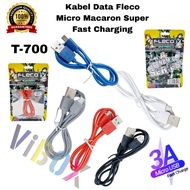Fleco T-700 Micro USB 3A Fast Charger Cable Fleco 3A Micro USB Data Cable [GLX]