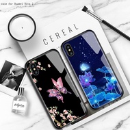 Huawei Nova 10 2 2i Nova Lite For Hard Casing Butterfly Flower Floral Phone Case Glass Cover Shockproof Cases