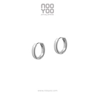 NooYoo ต่างหูสำหรับผิวแพ้ง่าย Hoop Plain Surgical Steel รุ่นห่วงใหญ่ (สีเงิน/สีทอง)