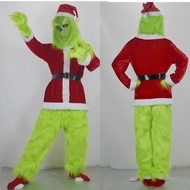 Christmas In-Stock Cosplay Costume Santa Claus Grinch Green Furry Grinch Party Performance Costume N