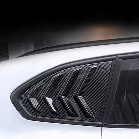 For BMW X1 F48 2016-2022 ABS Carbon Fiber Car Rear Side Window Rear Triangle Window Spoiler Louver T