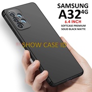 Samsung A32 4G A52 A72 Soft Case Solid Black Matte Premium