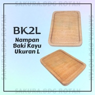 BK2L - Rectangular wooden tray L 30x20x1.5 receipt container coaster plate decoration