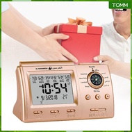 [Wishshopehhh] Azan Alarm Clock Azan Alarm Table Clock Gift for Home Decor Date Snooze