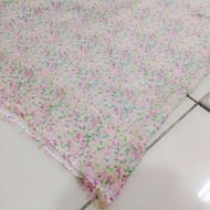 Pastel Abstract Mini Leaf Pattern Chiffon Fabric - Abstract Chiffon Fabric, (Fabric Price Per1⁄2 Met