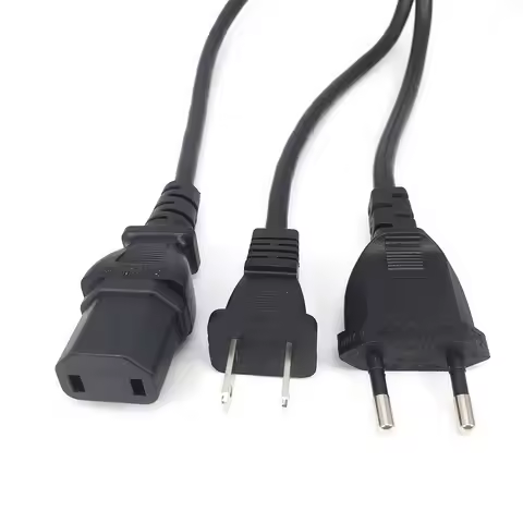 Universal 2Prong Male Plug To IEC320 C17 Female Adapter AC Power Cord For PS4 Pro EU/US Standard Pow