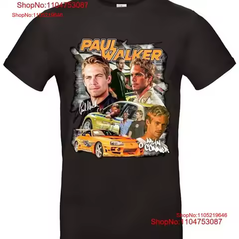 Paul Walker T Shirt RIP Brian O'Conner Theme Legend For Fans vintage Washed designer clothes fashion