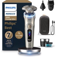 Philips Norelco Shaver i9000 Prestige Ultra, Wet & Dry Electric Shaver, Black Gradient, SenseIQ Pro 