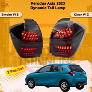Perodua Axia Tail Lamp Dynamic With Running Signal LAMPU Axia 2023-2024 - Clear/Smoke Axia Tail Lamp
