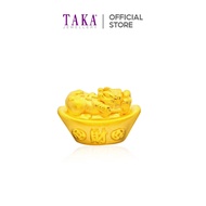 TAKA Jewellery 999 Pure Gold PiXiu YunBao Charm With Beads Bracelet