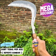 Penawaran Spesial Arit Rumput Baja Asli - Sabit Baja Super Tajam - Sabit Ukuran Besar Anti Gompal - 