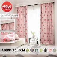 GDeal [Thick Curtain] 1pc Semi Blackout Curtain Garden Design Living Room With Hook Curtains Langsir