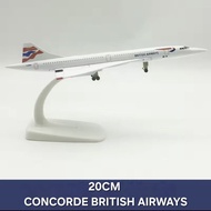 20cm Concorde British Airways Airlines Diecast Metal Toy Display Decoration Collection Children's Gi