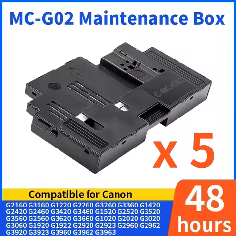 5pcs MC-G02 Ink Maintenance Cartridge Compatible for CANON G1020 G2020 G3020 G3060 G1220 G2160 G2260