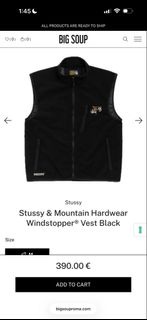 Stussy & Mountain Hardwear Windstopper Vest Black