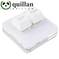 QUILLAN Copy Paste Keypad, Acrylic Mini Custom Mini 2 Key Keypad, Hot Swap Type-c Interface Red Swit