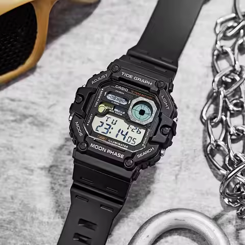 Casio WS-1700H Series Retro LCD Display Long Battery Life Waterproof Electronic Multifunctional Wris