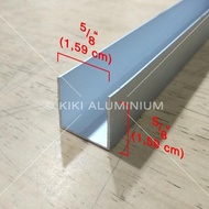 Kanal U Aluminium 5/8" (1.6 cm) - Tebal 1 mm - P. 6 meter