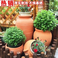 Clearance Free Shipping Courtyard Large Pottery Pot Landscape Clay Pottery Stoneware Red Pottery Flo