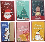 EAJASUCE 6 Pcs Chirstmas Card Making Kits for Kids DIY Handmade Card Making Supplies Art Crafts for