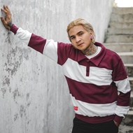 Genious Rugby Polo Shirt Rugby Basic Rugby Vintage - Maroon White