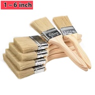 5Pcs Paint Brush 1/6 Inch Wooden Handle BBQ Brush for Wall and Furniture Paint Tool Painting Brushes