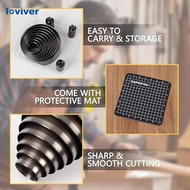 [Loviver] 9 Pieces Leather Circle Cutter Tool Set,Round Leather Cutting Dies,with Storage