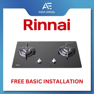 RINNAI RB-7302S-GBS 2-BURNER TEMPERED GLASS GAS HOB