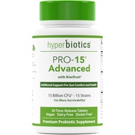 Hyperbiotics Pro 15 Advanced Probiotic Supplement 30 Time Release Tablets | Probiotics for Women, Men, Adults | Digestive &amp; Immune Support | Vegan, Dairy &amp; Gluten Free