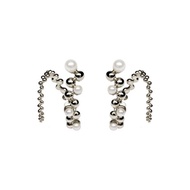 座頭鯨的花火 - 耳環 - 大 (Akoya珍珠)