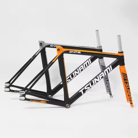 TSUNAMI SNM300 Fixed Gear Bike Frameset, 700C Aluminum Frame, Racing Track Fixie, Single Speed Bicyc