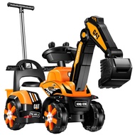 【In stock】[] Toy Tractors for Kids Ride on Excavator Music Sounds Digger Scooter Tractor Toys Bulldo