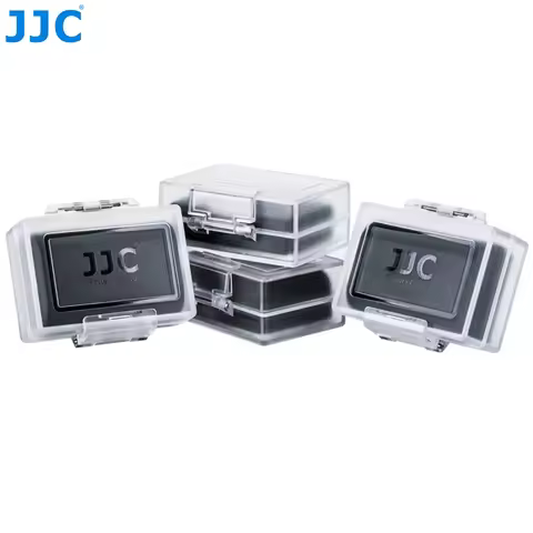 JJC 4-Pack Water-resistant Camera Battery Case for Canon LP-E6N LP-E8 LP-E12 LP-E17 for Nikon EN-EL1