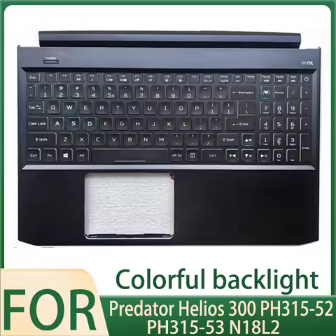 New Original Laptop Case for Predator Helios 300 PH315-52 PH315-53 N18L2 Palmrest Upper Case With US