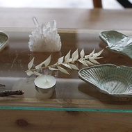 純手捏銀杏造型陶瓷小碟組(3個一組)/燭台/飾品收納/茶針置