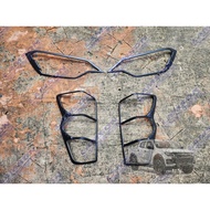 Isuzu D-Max DMax 3rd Generation 2024 - 2025 Headlight and Taillight Cover Black