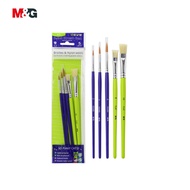 M&G Paint Brush Set 5 in 1 Includes Flat & Round Bristies & Nylon ABH978C9