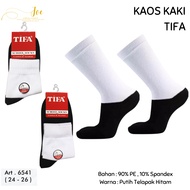 TIFA 6541 Plain Black-White School Socks Children's Socks/