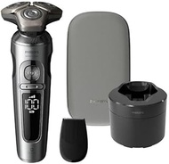 Philips Shaver S9000 Prestige Electric Wet and Dry Shaver, Bright Chrome, Lift & Cut Shaving System,