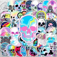 50 Piece Funny Laser Skull Head Cartoon Waterproof Sticker Phones Laptop Skateboard Creative Sticker Graffiti Car Helmet Motor Sticker