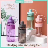 Cute plastic baby water bottle with convenient straw strap and graduated reminder JIMADO D2.004.HO H