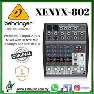 Behringer XENYX 802 Premium 8-Input 2-Bus Mixer with XENYX Mic Preamps and Briti