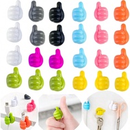 Thumb Hook Fixation Clip, Strong Adhesive Cable Management Organizer, Cute Little Hand-Shaped Cable 