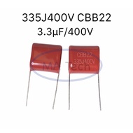 CBB22 3.3uf 400V 335J 400V Capacitor 2000Vdc Spacing 20.0mm Film
