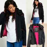 🌷Superdry極度乾燥女裝男裝黑粉紅衝鋒外套全天候超保暖連帽防水外套風衣大褸Pop Zip Hooded Arctic Sd Windcheater Jacket All weather flee