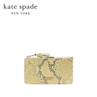 Kate Spade New York กระเป๋าสตางค์ขนาดเล็กรุ่น Loop Snake Embossed Zip Card Case KO362 300 สี Pale Ci