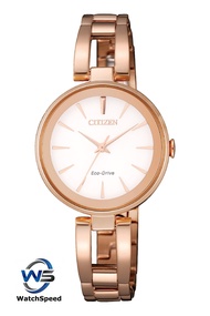 Citizen EM0639-81A Eco-Drive Rose Gold Stainless Steel Ladies / Womens Watch