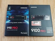 Samsung 三星 9100 PRO 4T GEN 5 
Samsung 三星 990 PRO 2TB