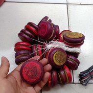 yoyo kayu isi 20 pcs yo-yo grosir mainan yoyo jadul unik