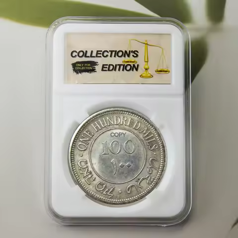 Palestine 100 Mils Souvenir Coins, Fake Money,Original Collection Coins,Orders and Medals, Home Deco